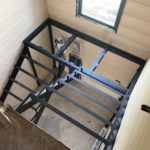 Каркас лестницы с площадкой